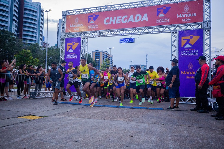 Mais de 5 mil competidores participam da corrida Manaus em Movimento neste domingo