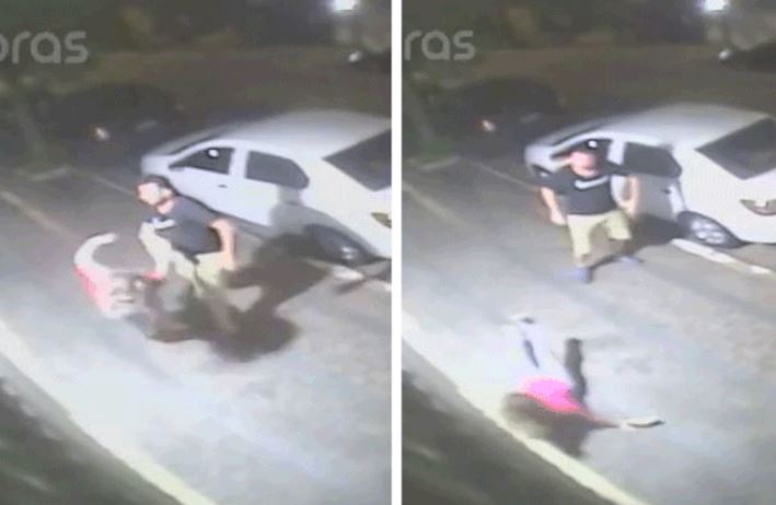 Vídeo: Marido espanca esposa por achar que estava sendo traído 