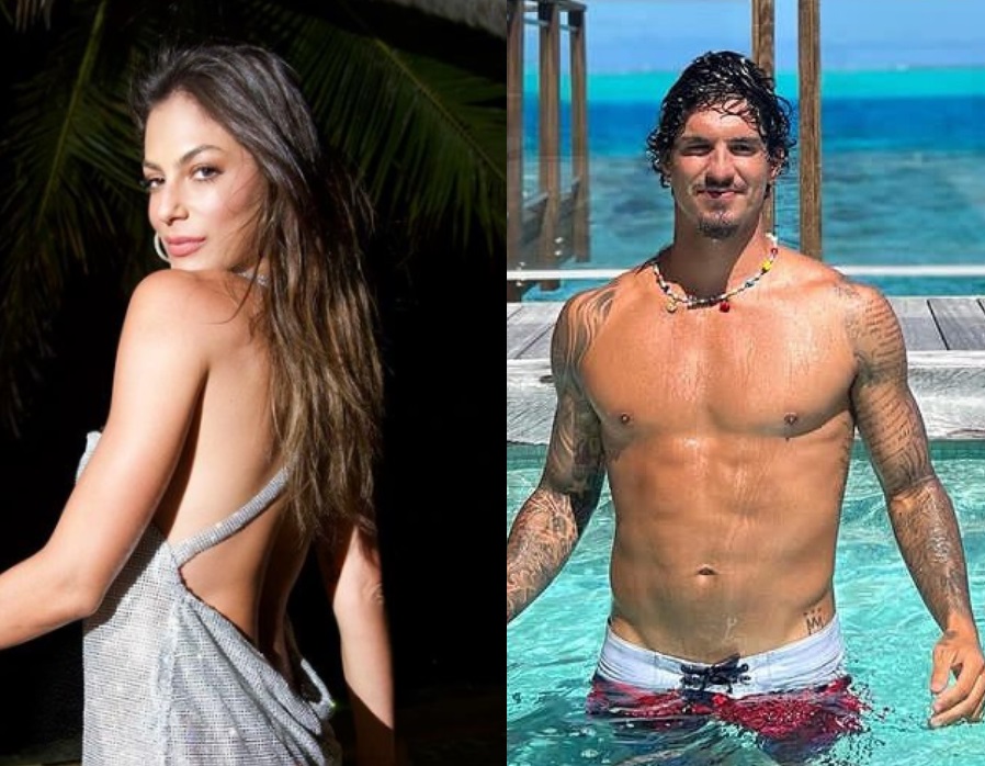 Mari Gonzalez é vista beijando Gabriel Medina mais uma vez durante Réveillon