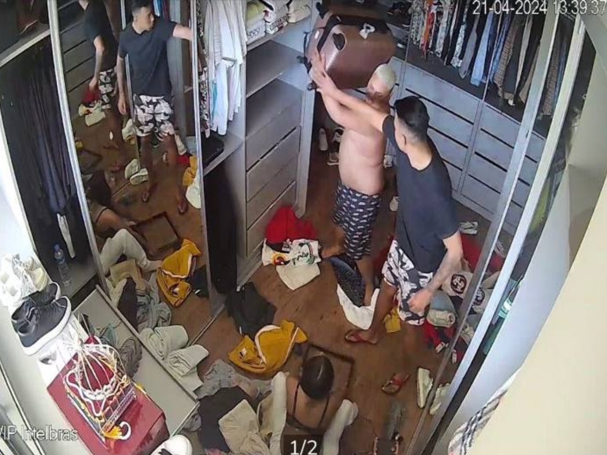 Após chute, Ryan SP aparece atirando mala na mãe de sua filha 