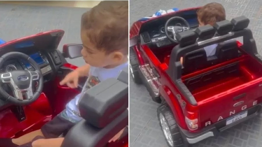 Murilo Huff presenteia filho com carro de R$ 6 mil em 1º natal sem Marília Mendonça
