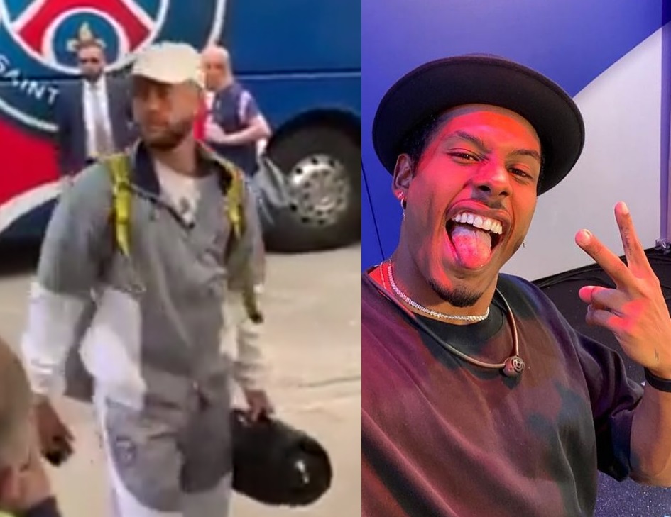 Neymar chega ouvindo música de Paulo André antes de jogo do PSG e ex-bbb pira: ‘zerei a vida’