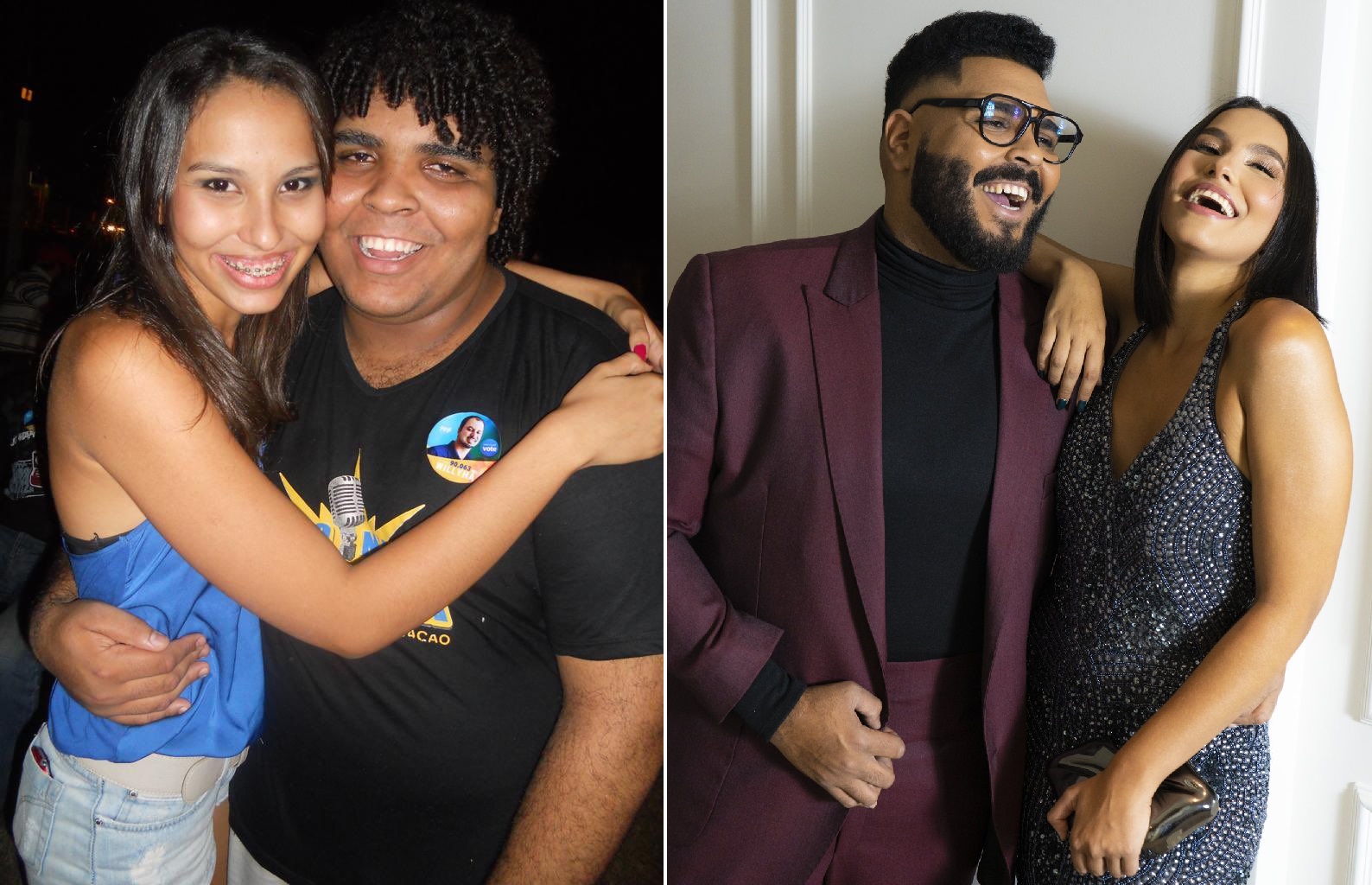 Paulo Vieira posta mudança de visual em 'antes e depois' com a namorada e surpreende fãs