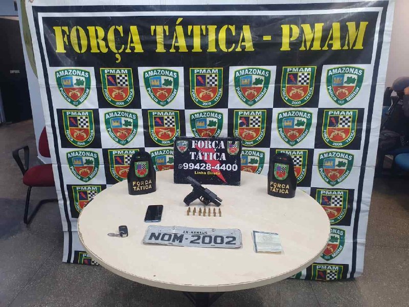 Dupla é presa com arma alemã enquanto se preparava para fazer arrastões em Manaus