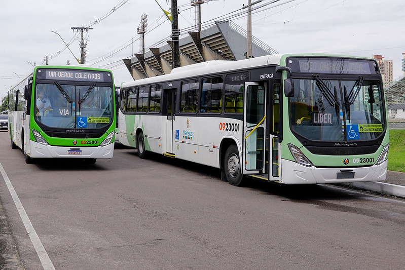 Prefeitura vistoria novos ônibus que entram para frota na próxima segunda em Manaus