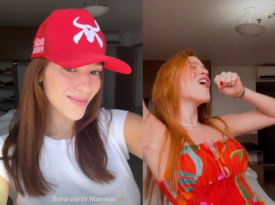 Torcedora do Garantido, Ana Clara curte Manaus antes do Festival de Parintins