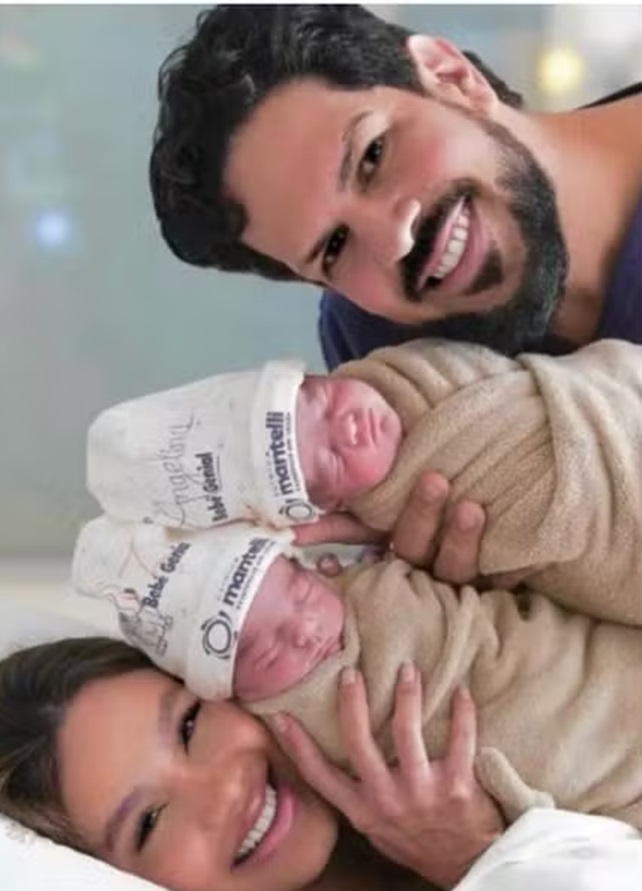 Biah Rodrigues teve pré-eclâmpsia, e foi separada dos gêmeos na UTI após parto