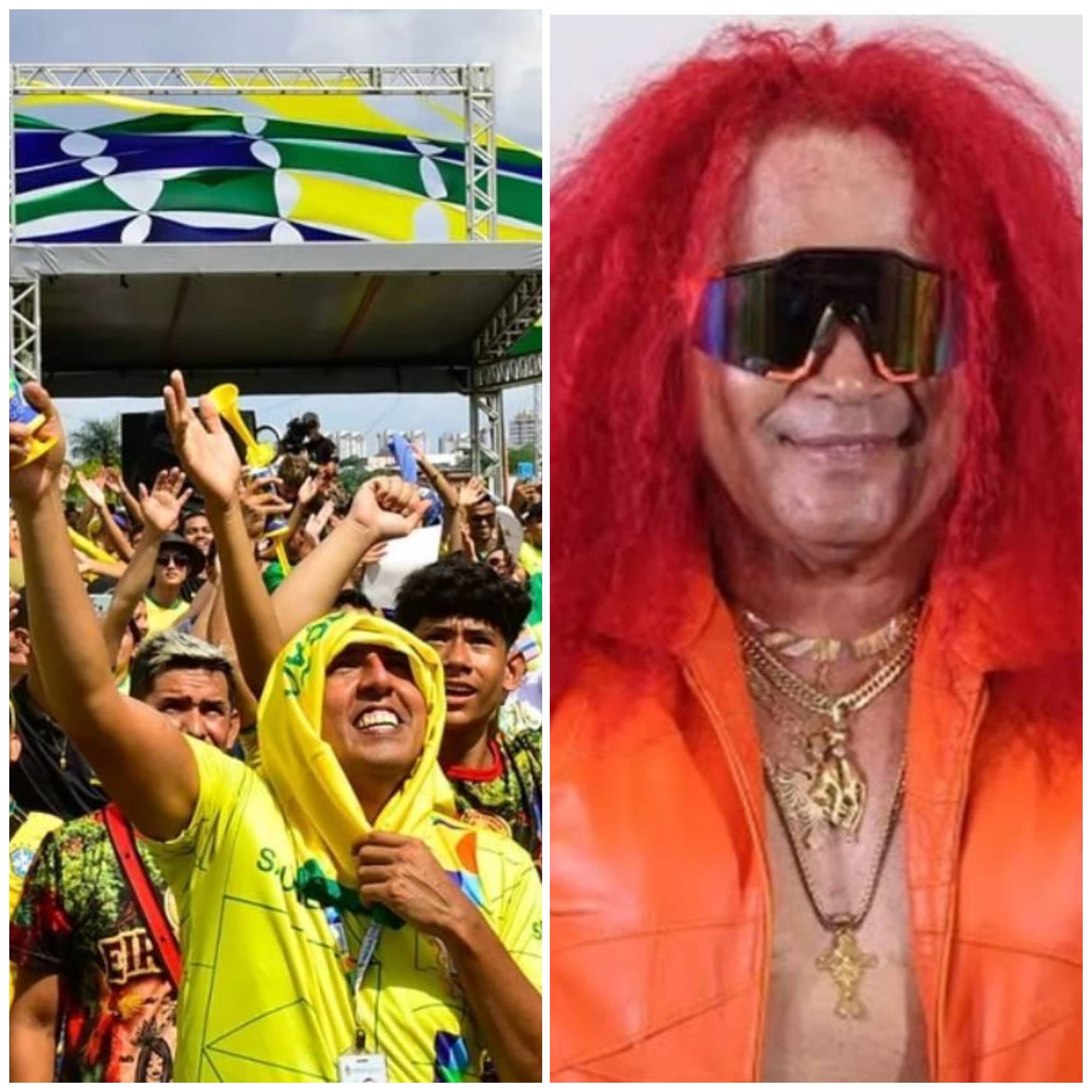 Show de Wanderley Andrade esquenta torcida para jogo do Brasil na Arena da Amazônia