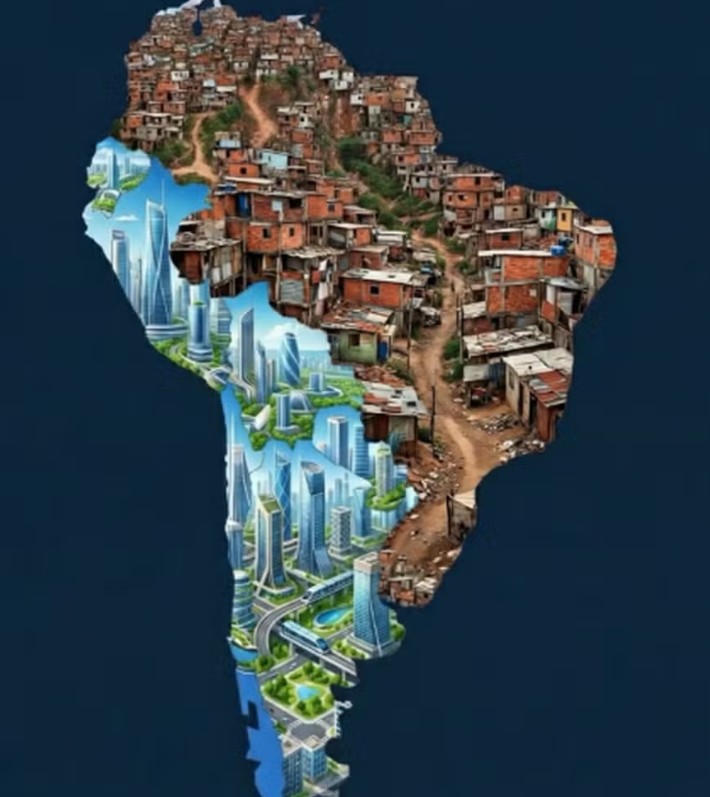 Foto de Milei que retrata o Brasil como favela gera revolta entre brasileiros