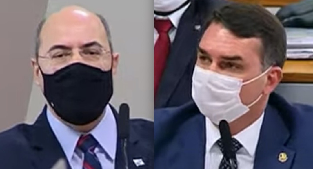 Wilson Witzel chama Flávio Bolsonaro de 'mimado' e os dois batem boca