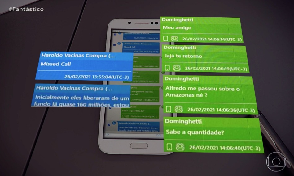 Dominguetti cita Amazonas e mais 3 estados em mensagens sobre venda de vacina