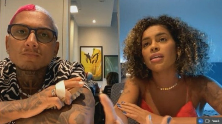 Sthe Matos explica 'mão boba' em Dynho em cena polêmica de piscina  