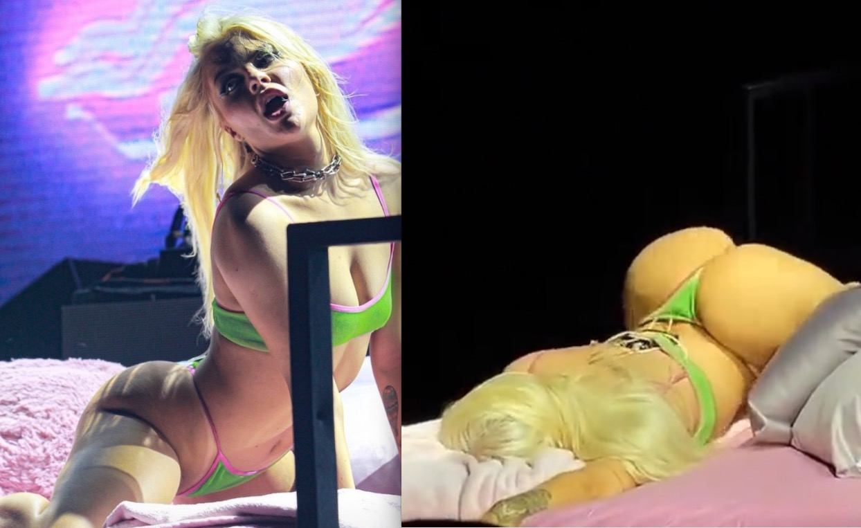 De fio dental, Luísa Sonza faz performance erótica no palco e divide opiniões; vídeos