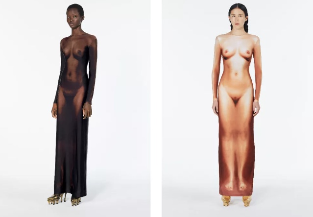 Vestido de grife que imita corpo de mulher nua é lançado com valor impressionante