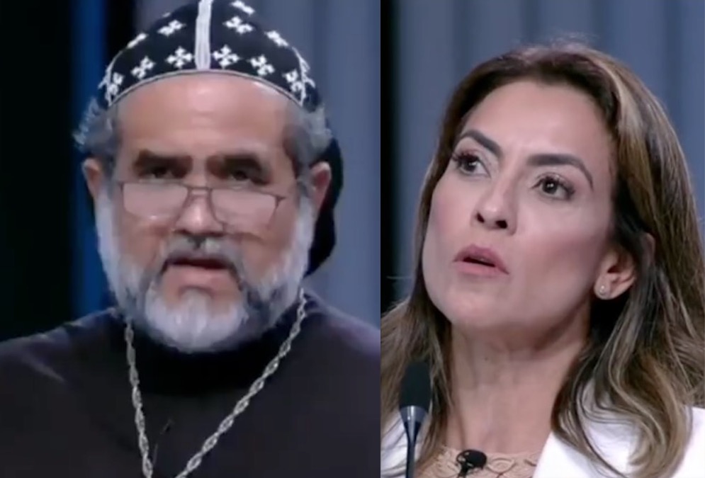 Confronto de Soraya e Padre Kelmon em debate vira meme: ‘padre de festa junina’