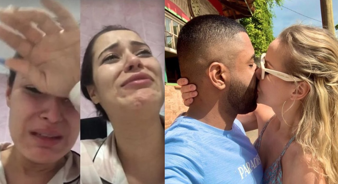 Aos prantos, ex de MC MM afirma que foi 'trocada' por apresentadora do SBT e ele rebate