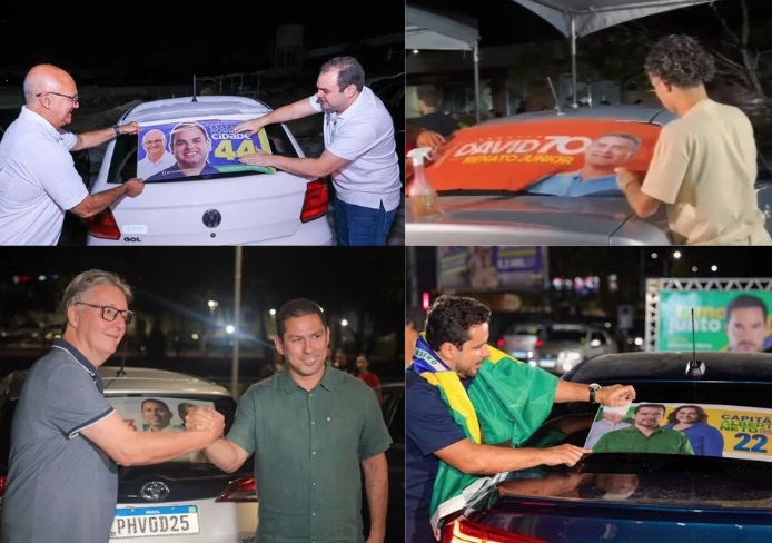 Viradão na madrugada e adesivaço; veja ações de candidatos no 1º dia de campanha em Manaus