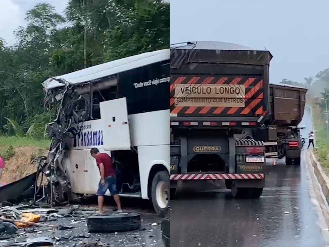 Acidente na AM-010: 32 bombeiros e 11 viaturas trabalham em operação de resgate