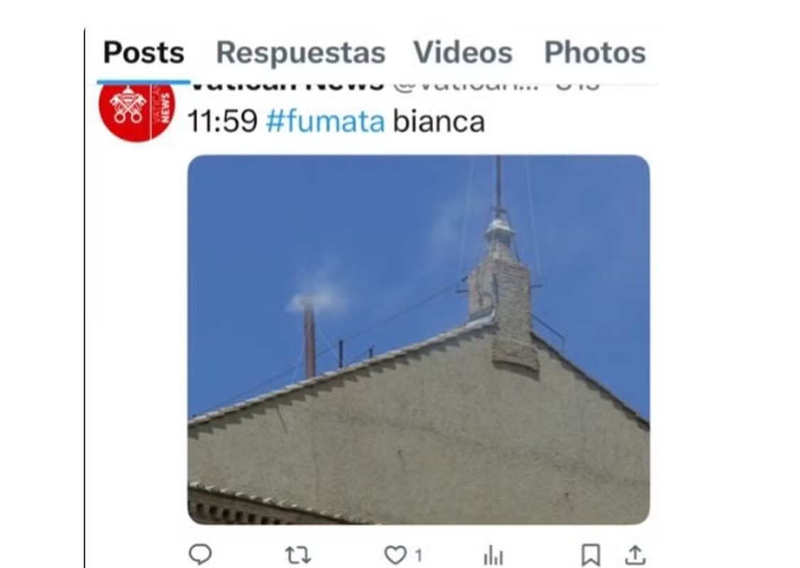 Cor da fumaça confunde e faz Vaticano publicar informação errada sobre escolha do papa