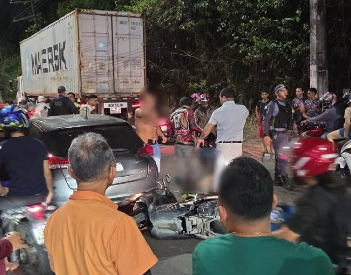 Mulher morre e marido fica ferido em acidente com moto na Av. Rodrigo Otávio