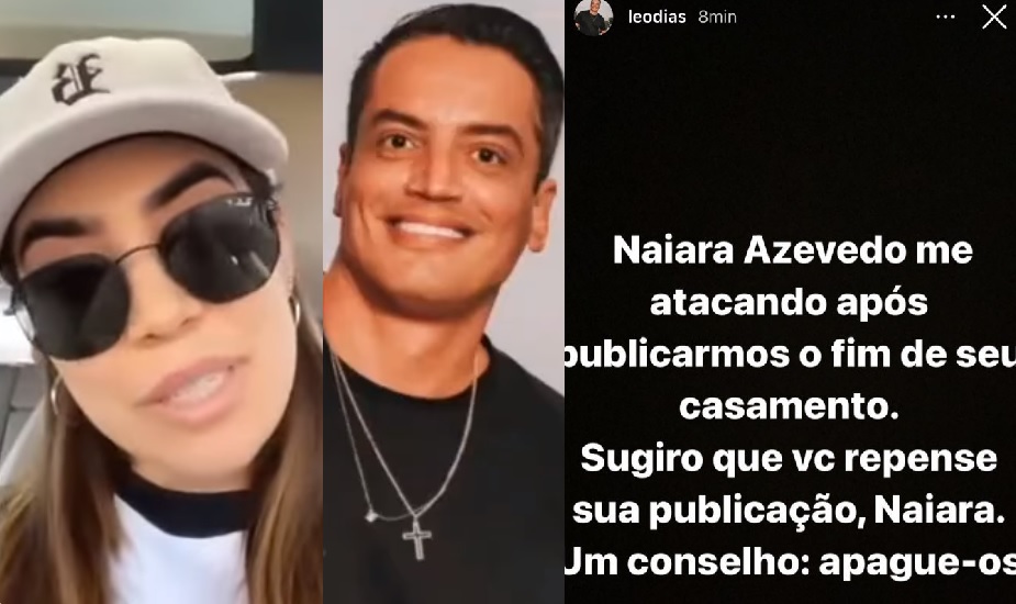 Em vídeos, Naiara Azevedo diz ter ‘pena’ de Leo Dias; colunista manda apagar e ela obedece