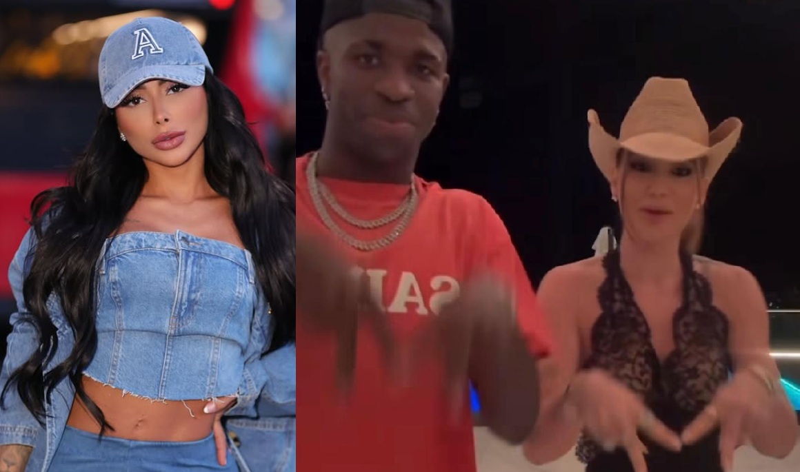 Vini Jr. marcou viagem com modelo um dia depois de Virginia deixar a Espanha; veja print