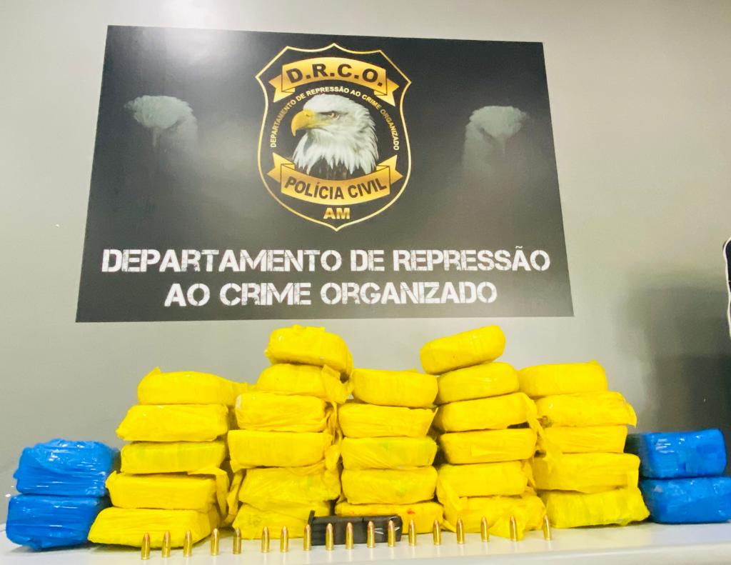 Dupla é presa com 60kg de cocaína avaliada em quase R$ 2 milhões no Amazonas