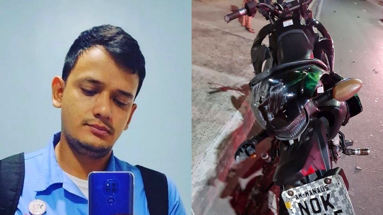 Industriário tem motocicleta atingida por veículo e morre em avenida de Manaus