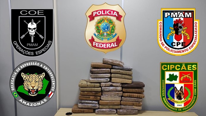 Mais de 30 kg de maconha escondidos em malas são apreendidas em porto de Manaus