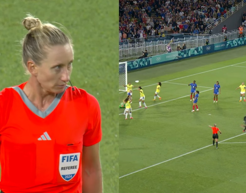 Esperando empatar? Árbitra revolta brasileiros ao dar acréscimo bizarro em partida contra a França