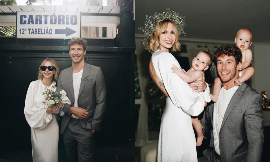 Isa Scherer se casa com Calazans usando 'tênis da sorte' do MasterChef; fotos