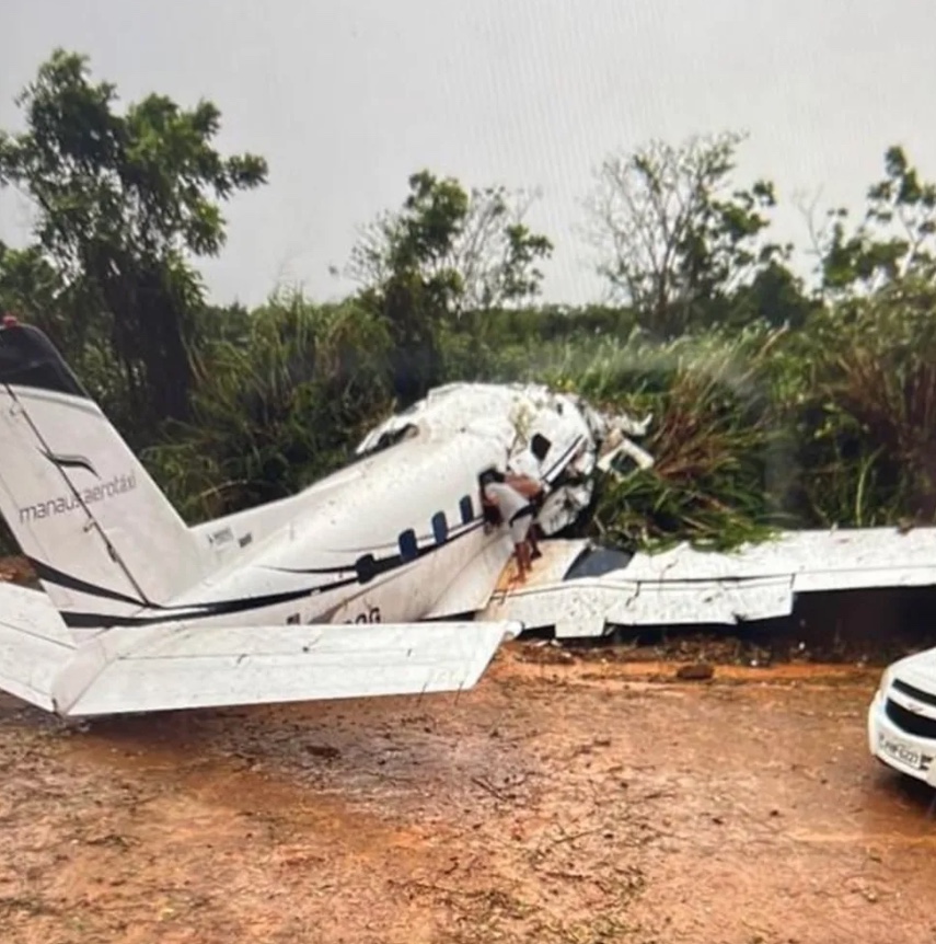 Avião que caiu e matou 14 pessoas no Amazonas não teve pista suficiente para frear
