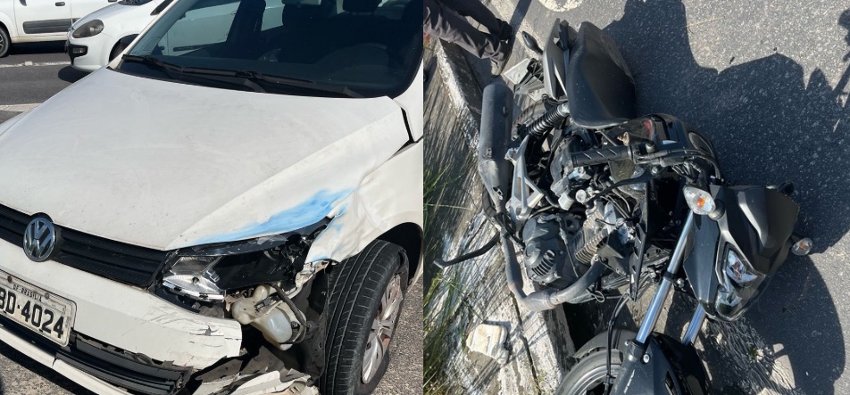 Mulher tem pernas quebradas durante acidente na Avenida das Torres