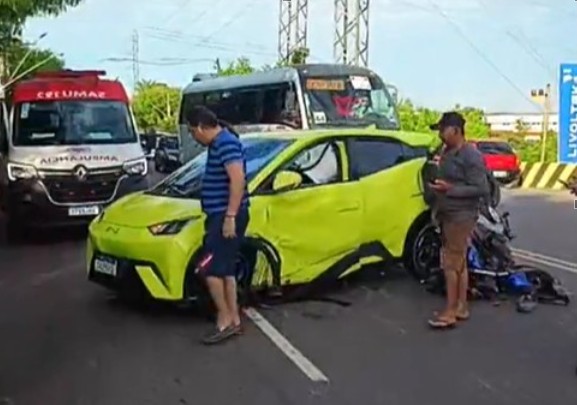 Motociclista atropelado por carro no Distrito Industrial está em estado grave