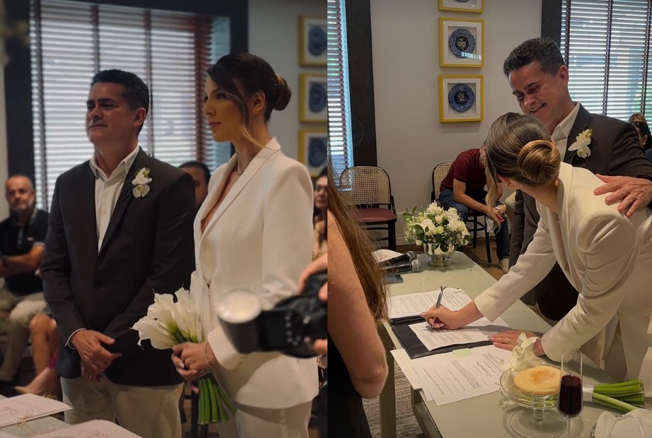 Prefeito David Almeida oficializa casamento com Izabelle Fontenelle em cartório de Manaus