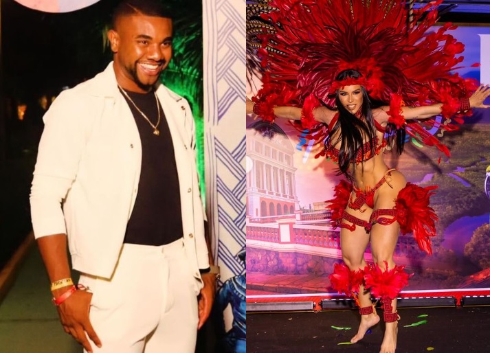 Em Parintins, ex-bbb Davi dá cantada em dançarina do Garantido sósia de Isabelle Nogueira