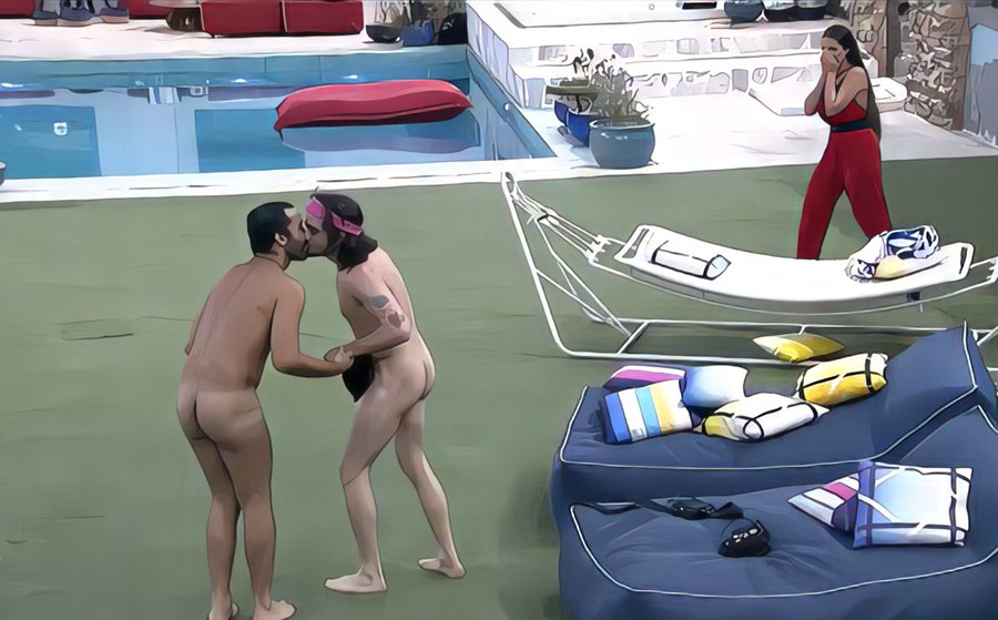 Nus, Gil e Fiuk trocam selinho e enlouquecem fãs ao cumprirem promessa 