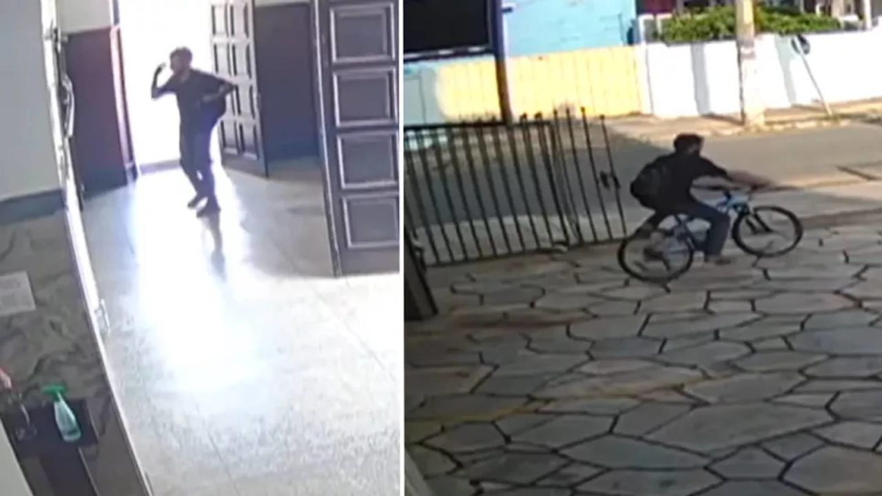 Ladrão entra em igreja, faz o sinal da cruz e furta bicicleta; Veja vídeo