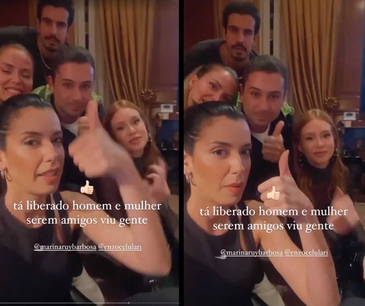 Marina Ruy Barbosa volta a aparecer com Enzo Celulari e amiga comenta rumor de affair