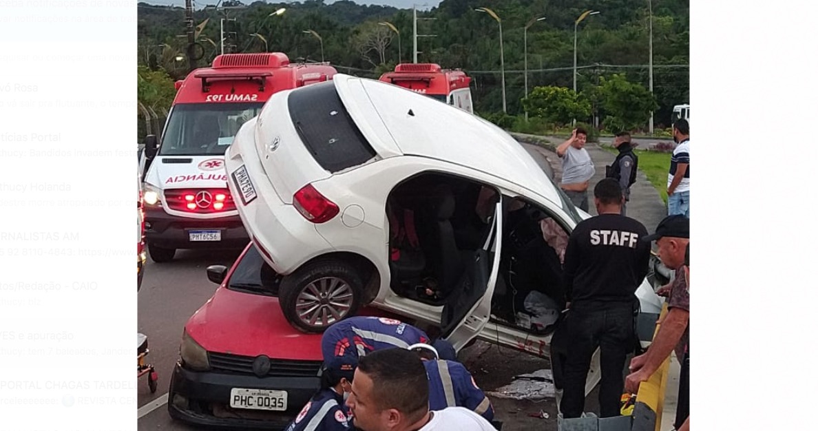 Pedestre morre atropelado por criminosos durante fuga em Manaus; vídeo