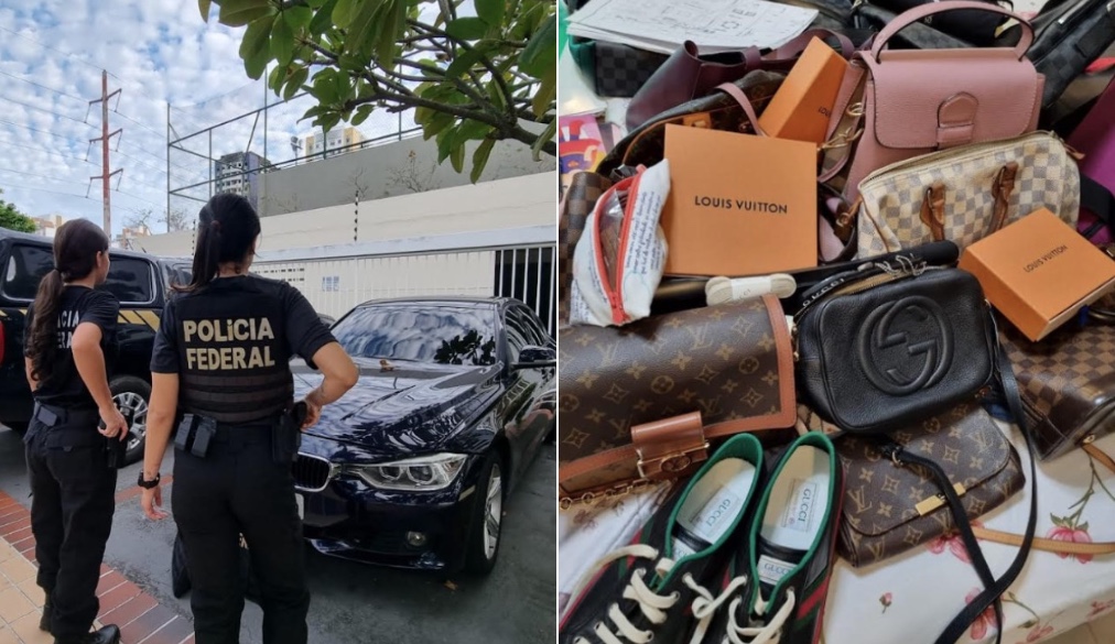 PF apreende carros, joias e bolsas de grife durante operação em Manaus