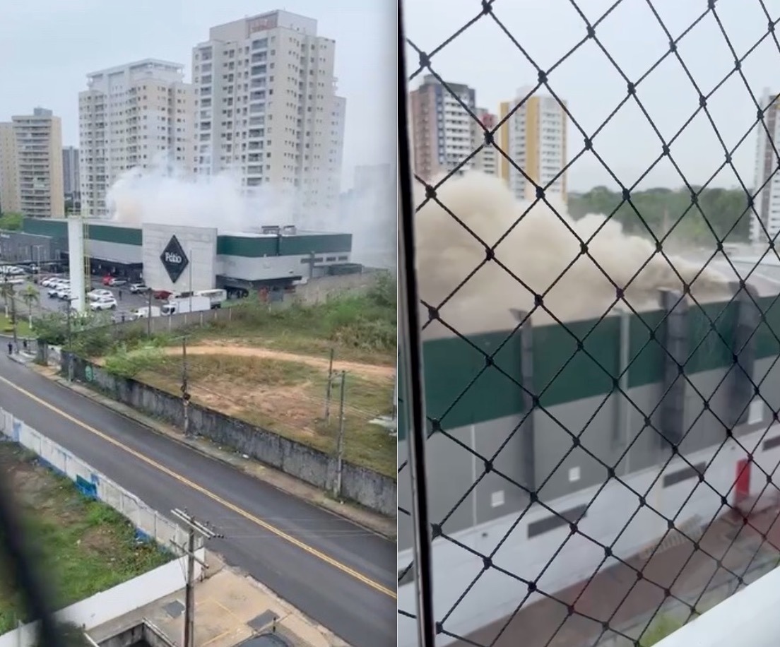 Pátio Gourmet é evacuado às pressas durante incêndio em Manaus; vídeos