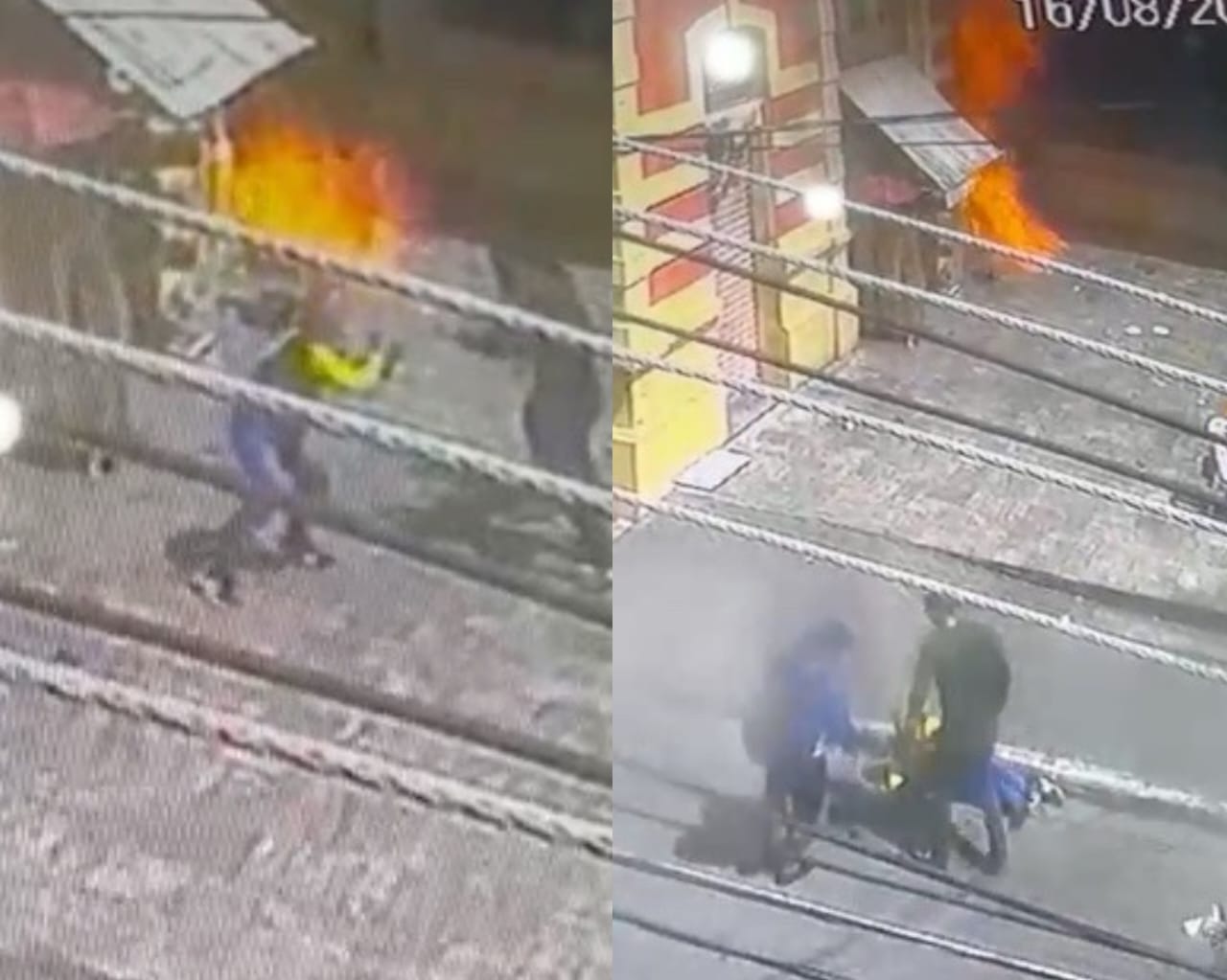 Vídeo mostra momento em que homem ateia fogo no Mercado Adolpho Lisboa