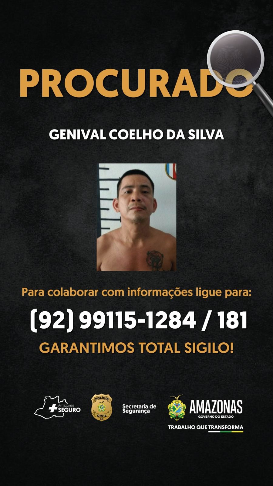 Homem é procurado por estuprar a própria filha e outras mulheres em Manaus