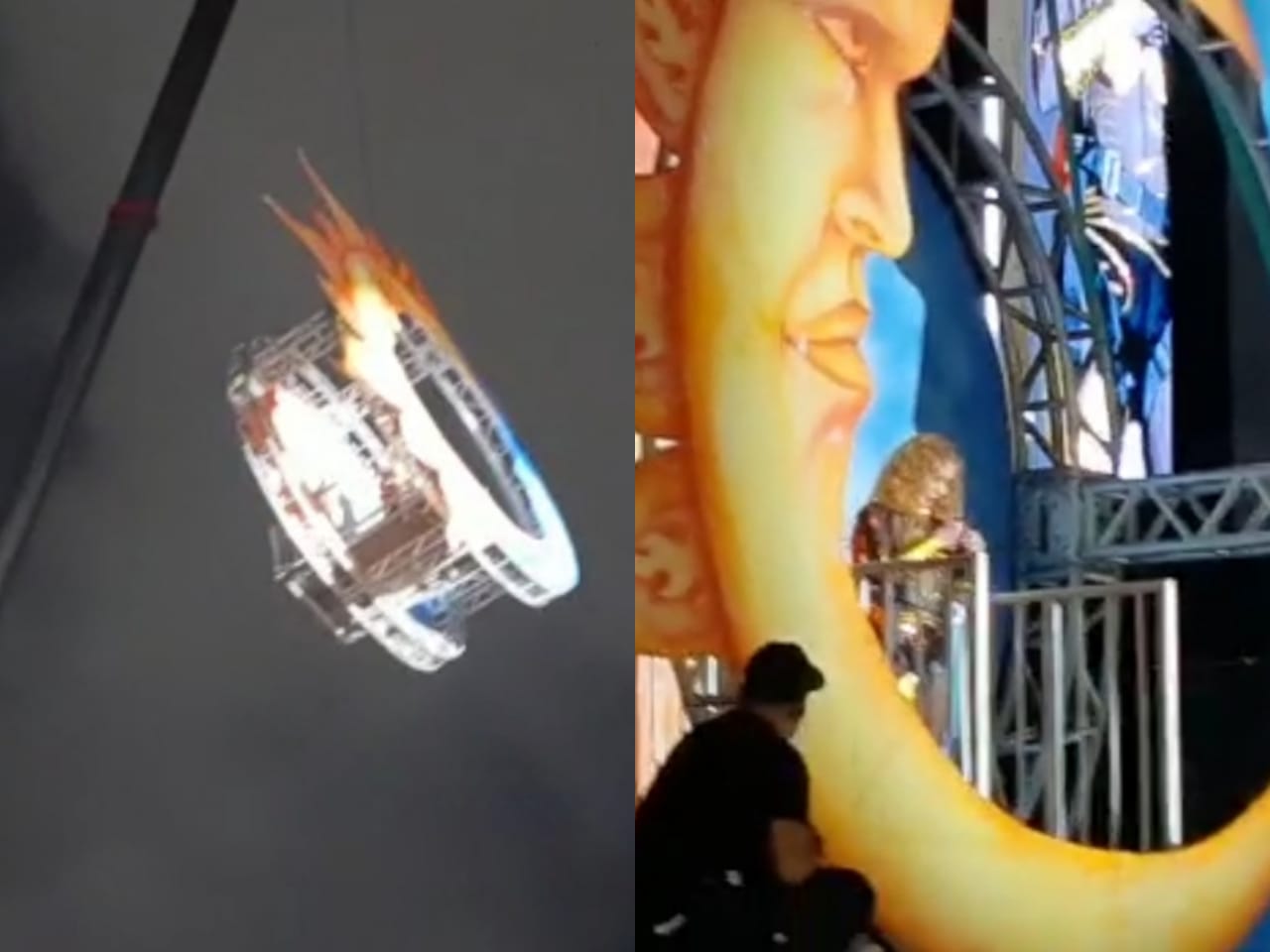 Fãs vão à loucura ao ver Joelma descendo de guindaste em gravação de DVD em Manaus