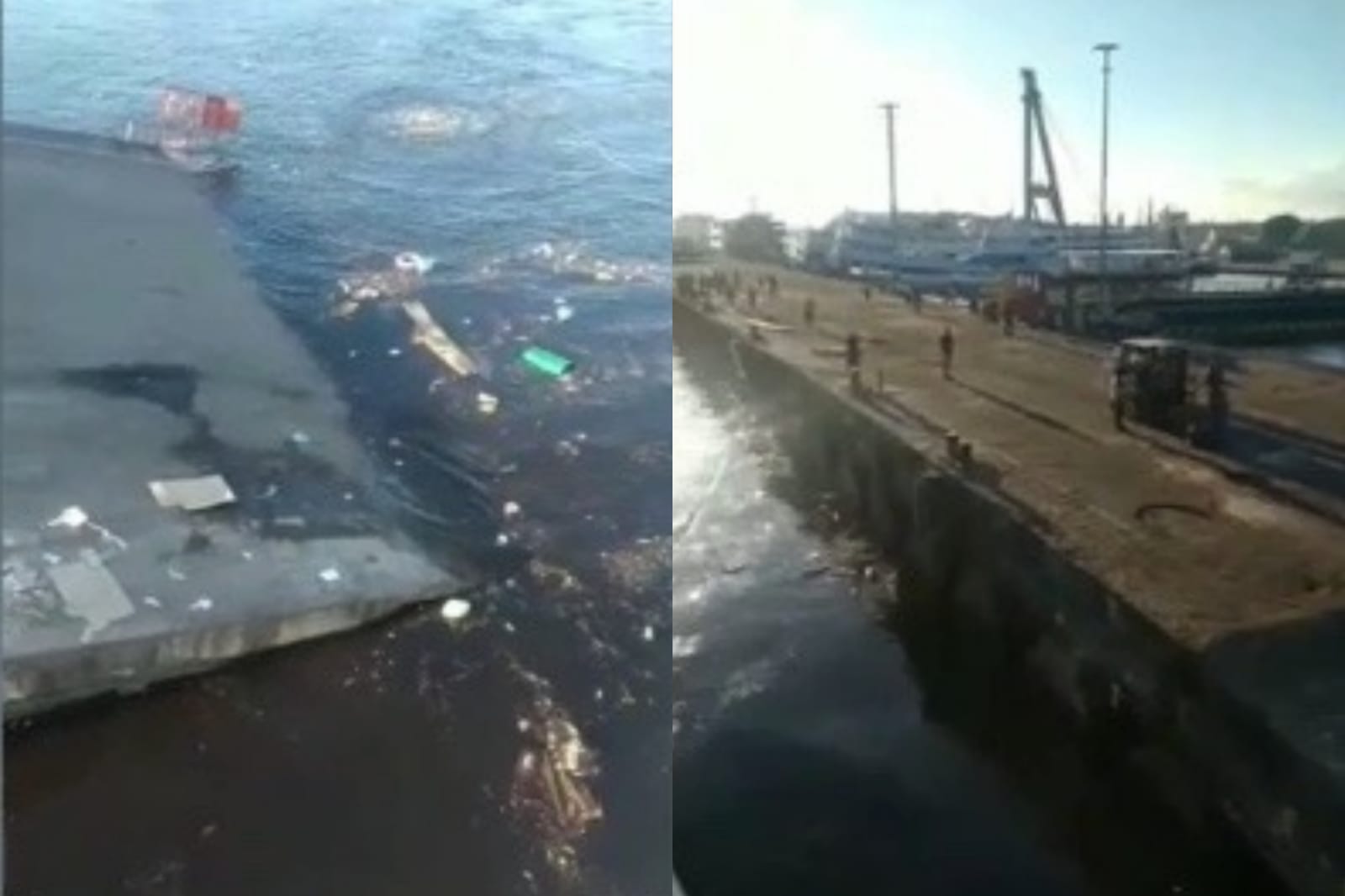 Sabotagem no Porto de Manaus: tampas de bóias são roubadas e estrutura afunda; vídeo