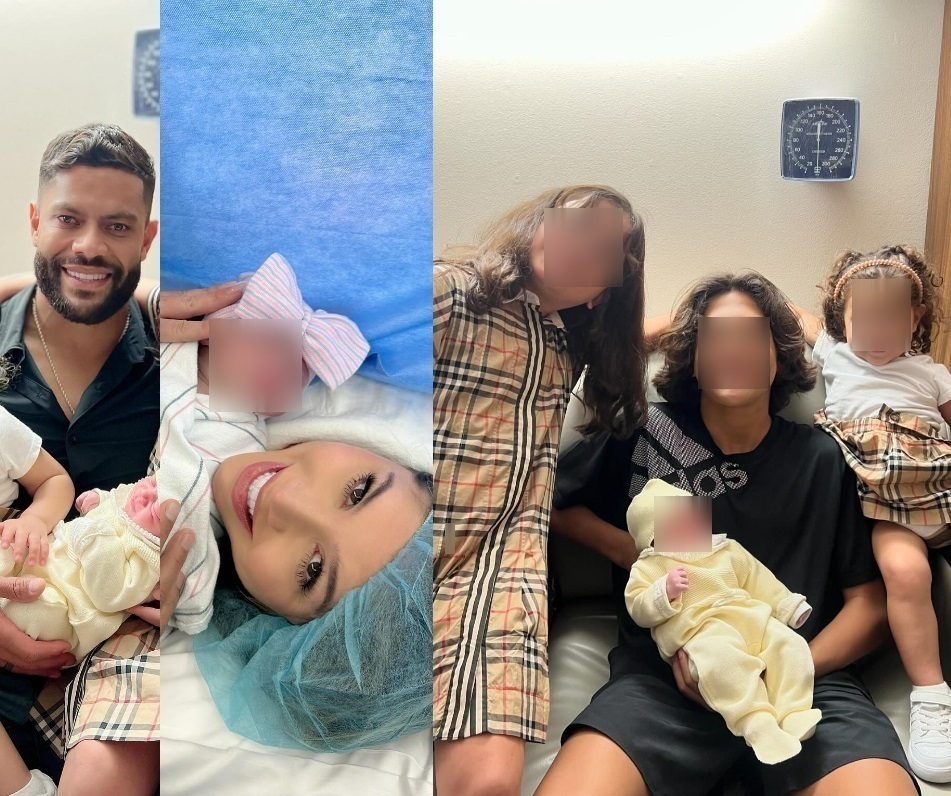 Primos e irmãs ao mesmo tempo: Hulk Paraíba reúne filhos de 1º casamento com recém-nascida; entenda