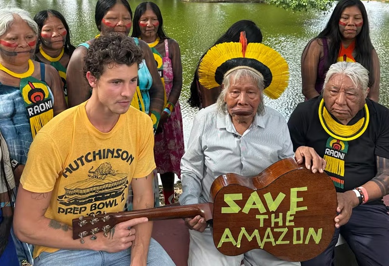 COP30: Na Amazônia, Shawn Mendes reforça apoio a povos indígenas: 'nunca me senti tão em casa'