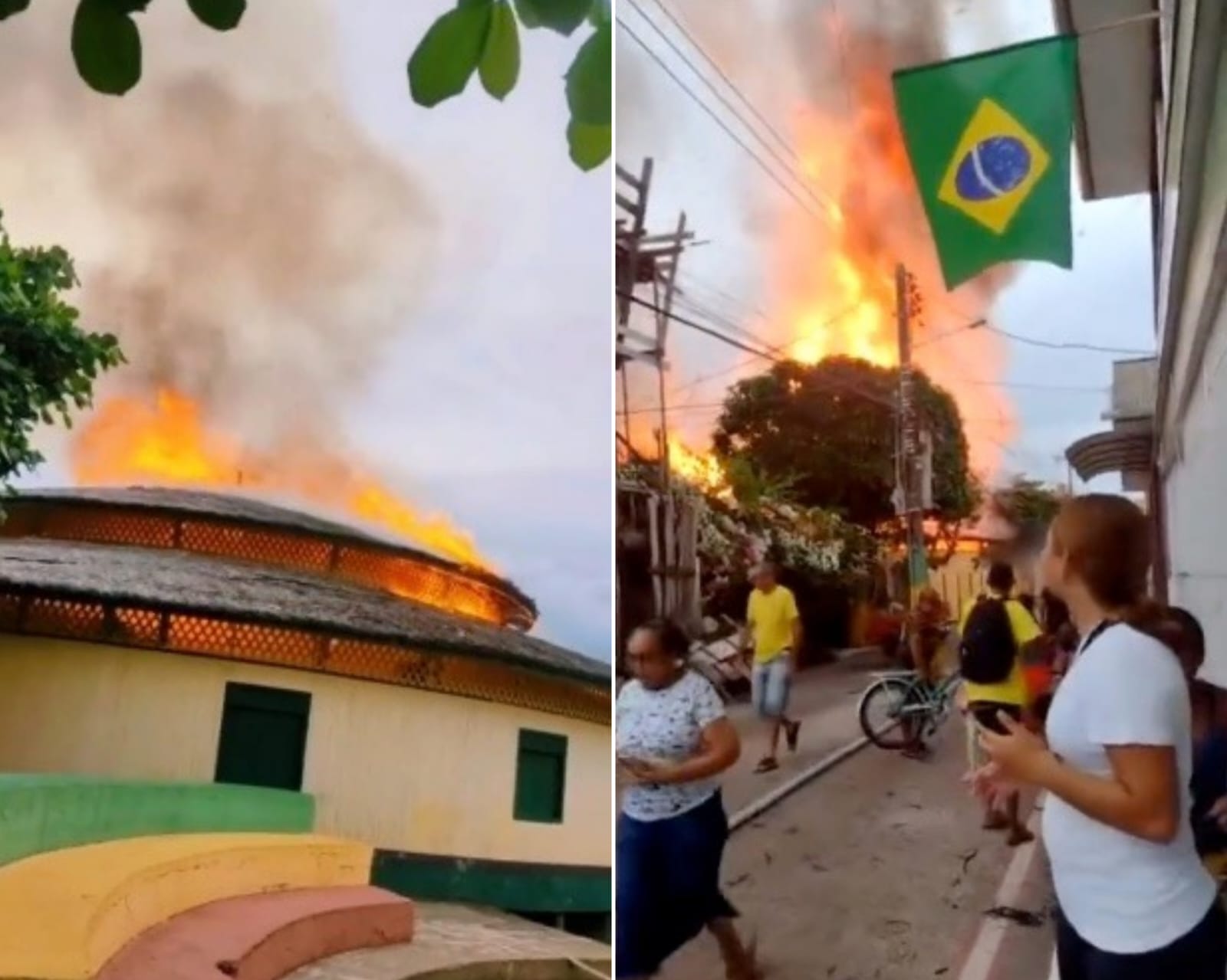 Centro folclórico é destruído por incêndio causado por fogos de artifício no Pará