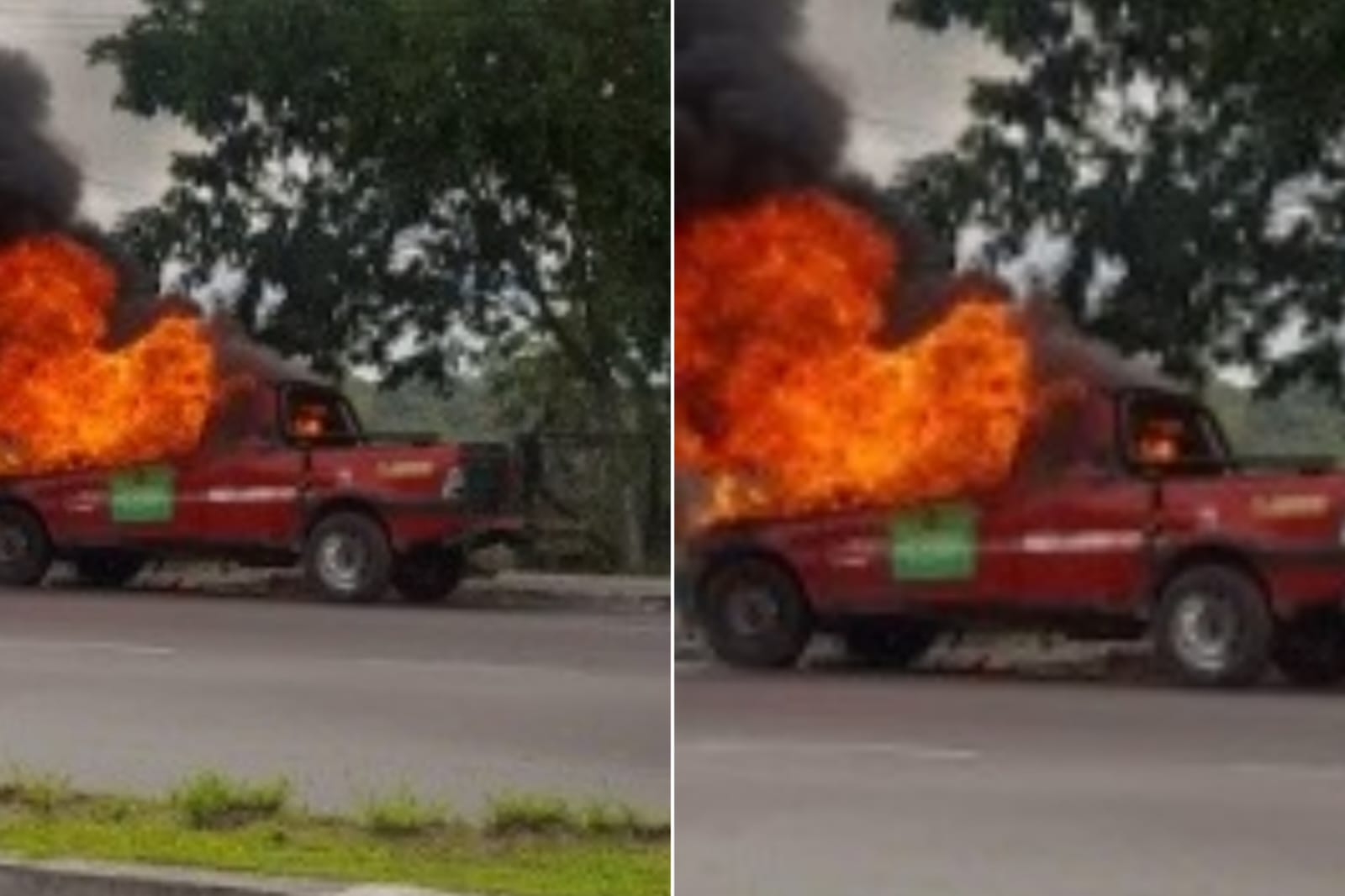 Motorista escapa antes de carro ser consumido por fogo em avenida de Manaus